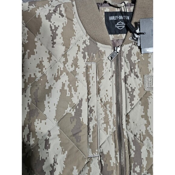 New Harley Davidson Quilted Park Jacket Woven Camo 97400-24VM/002L Mens Size 2XL - Picture 6 of 11
